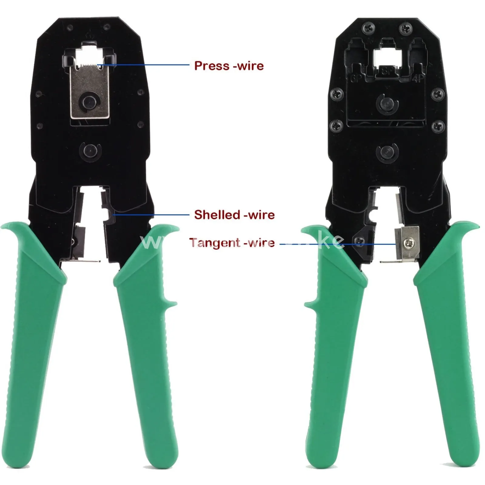 Network Crimper,Cable Stripper Cutter - RJ11 RJ12 RJ45 Connector Crimper Pliers, for Network and Telephone Cables,Ethernet Crimping Hand Tools