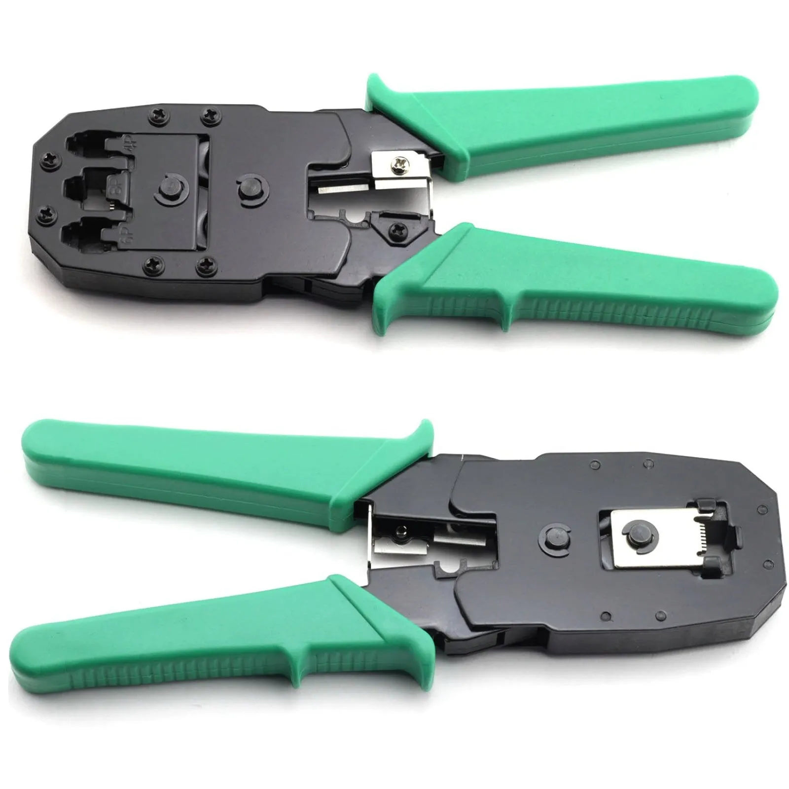 Network Crimper,Cable Stripper Cutter - RJ11 RJ12 RJ45 Connector Crimper Pliers, for Network and Telephone Cables,Ethernet Crimping Hand Tools