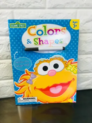 New Sesame Street Activity Book, Reusable Write on Wipe off, Durable 16 Pages! Ages 3 