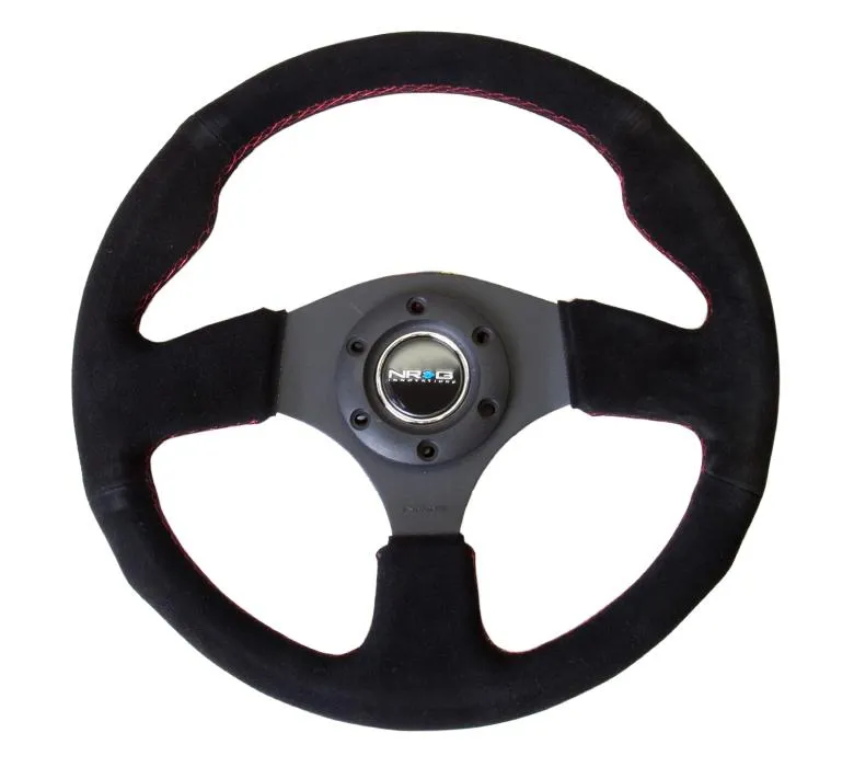 NRG RST-012S-RS 320mm Suede Reinforced Steering Wheel