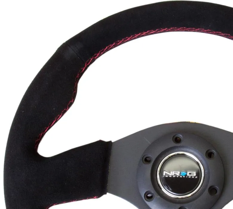 NRG RST-012S-RS 320mm Suede Reinforced Steering Wheel