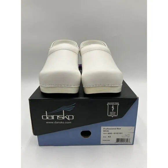 NWD Dansko Professional Box Women's Clog White EU Size 42 (US 11.5-12)