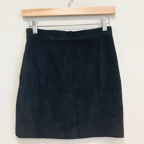 NWT! n:Philanthropy Black Faux Suede Mini Skirt