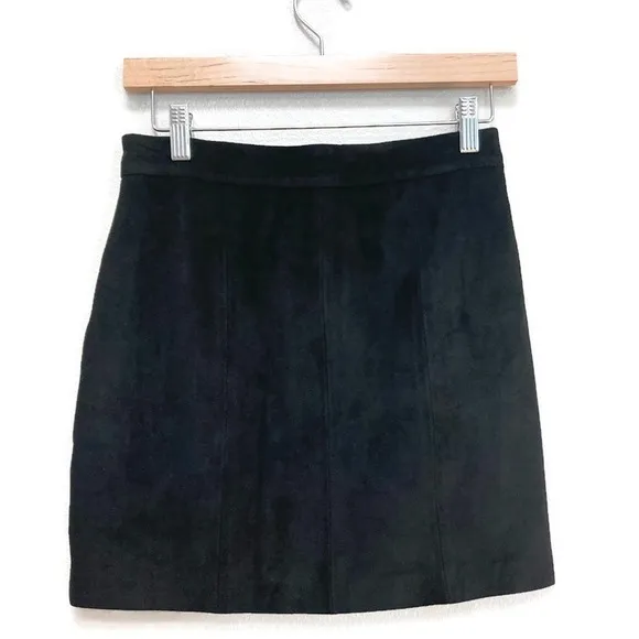 NWT! n:Philanthropy Black Faux Suede Mini Skirt