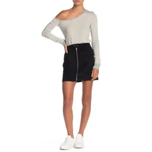 NWT! n:Philanthropy Black Faux Suede Mini Skirt