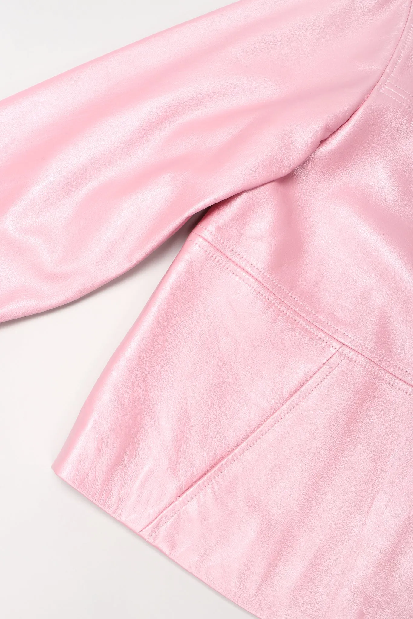 Pearlized Leather Car Coat
