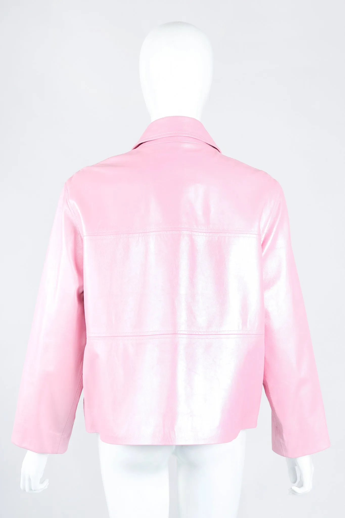 Pearlized Leather Car Coat