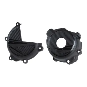 Polisport Kit Clutch   Ignition Cover - Suzuki DRZ ('00->) Black