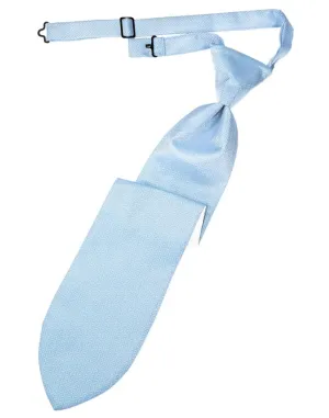 Powder Blue Herringbone Kids Necktie