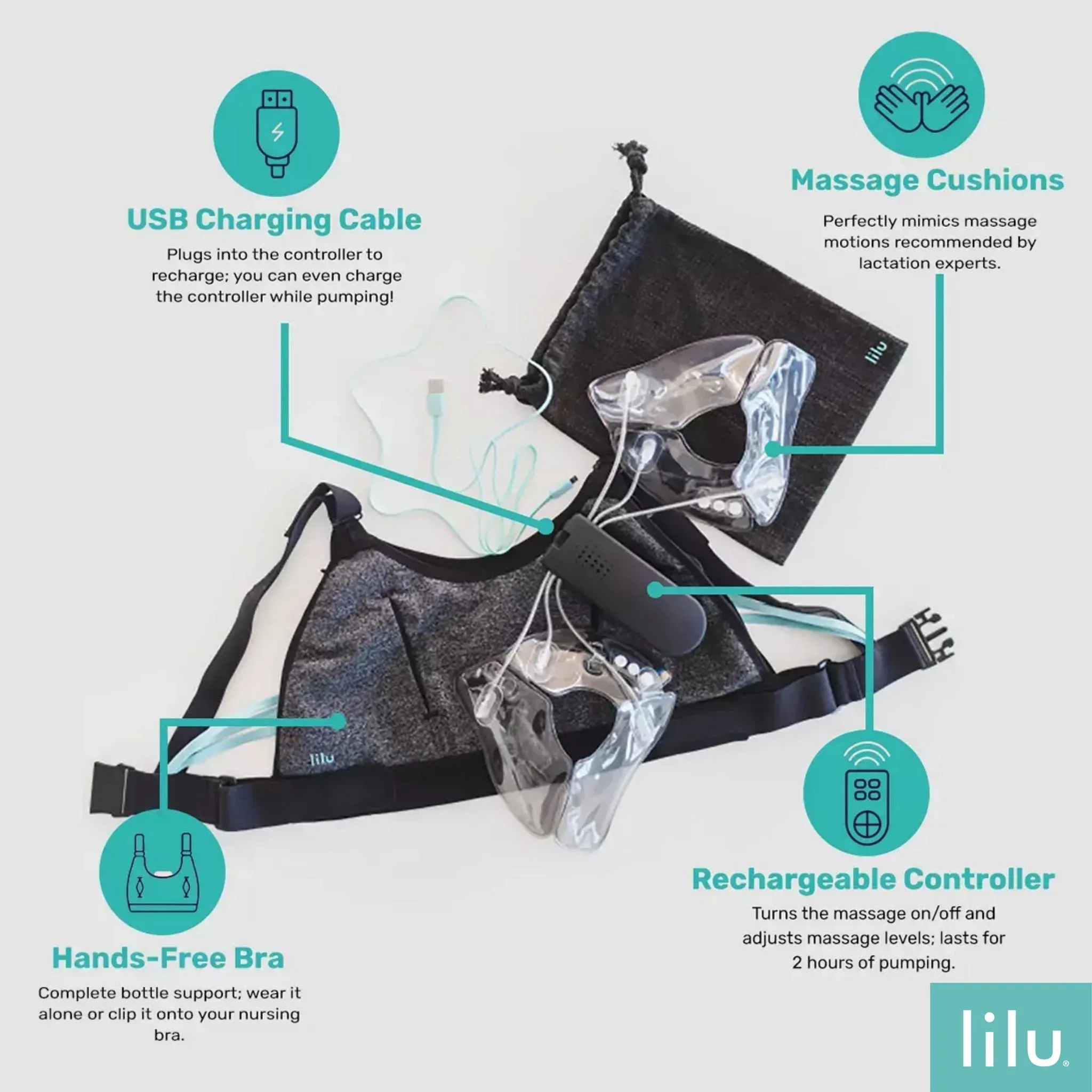 PRE-ORDER Lilu Lactation Massager & Pumping Bra