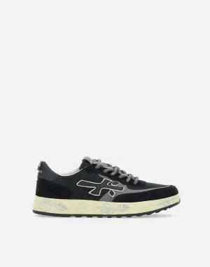 Premiata Nous7230 Black Mesh Suede Sneakers