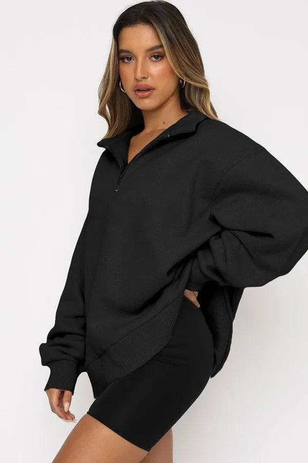 Premium Half Zip Collar Sweatshirt