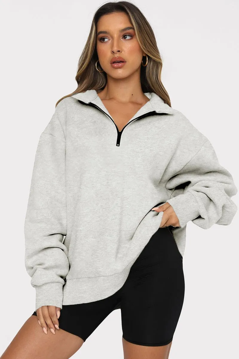 Premium Half Zip Collar Sweatshirt