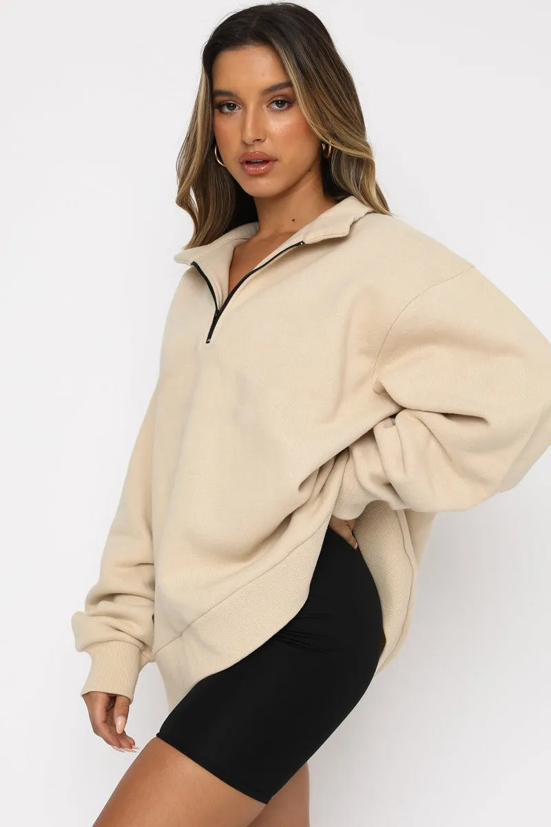 Premium Half Zip Collar Sweatshirt