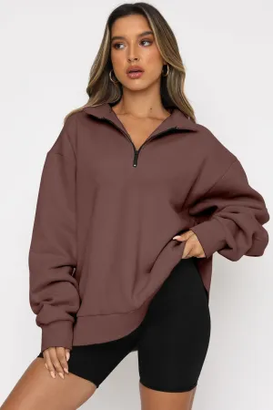 Premium Half Zip Collar Sweatshirt