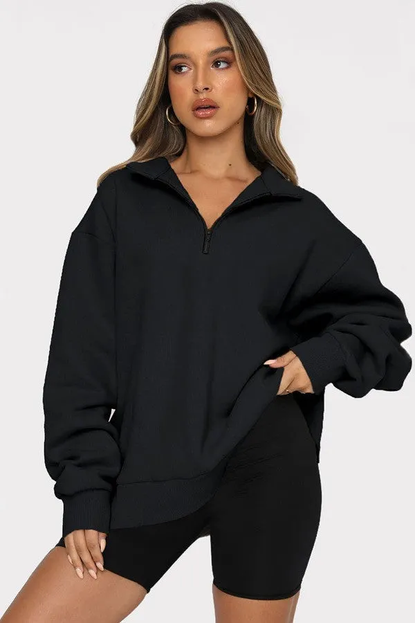 Premium Half Zip Collar Sweatshirt