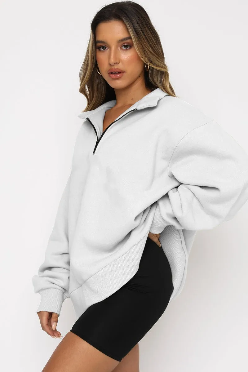 Premium Half Zip Collar Sweatshirt