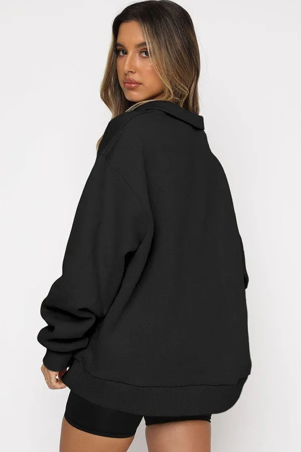 Premium Half Zip Collar Sweatshirt