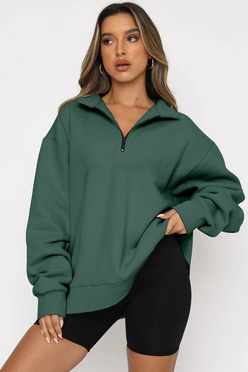 Premium Half Zip Collar Sweatshirt