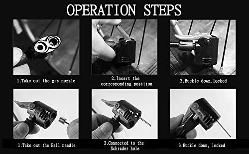 QTOX Portable Mini Bike Pump/Cycle Foot Pump Foot Activated with Pressure Gauge Floor Bicycle Bikes Pump & Cycle Pump Bicycle Tire Pump for Road
