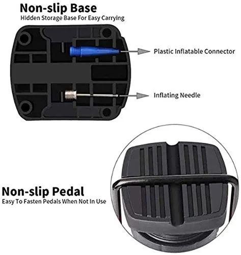 QTOX Portable Mini Bike Pump/Cycle Foot Pump Foot Activated with Pressure Gauge Floor Bicycle Bikes Pump & Cycle Pump Bicycle Tire Pump for Road