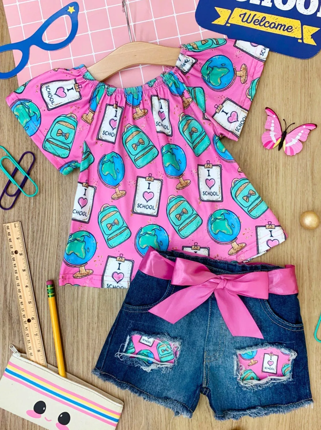 Ready To Rule Patched Denim Short Set