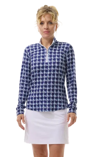 SanSoleil 900463 Solcool Print  Mock - KINGSTON NAVY