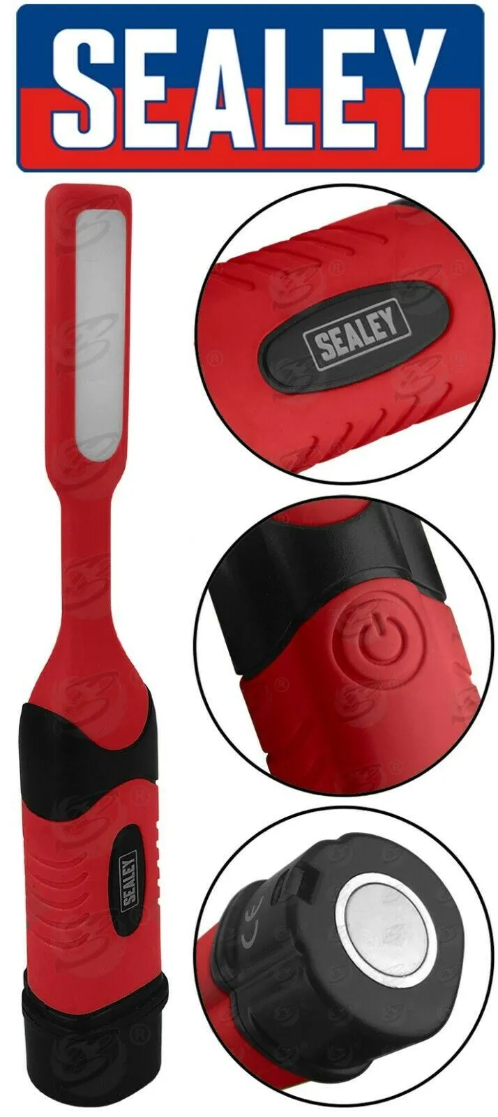 SEALEY SMD LED FLEXIBLE MAGNETIC POCKET INSPECTION TORCH ( RED )