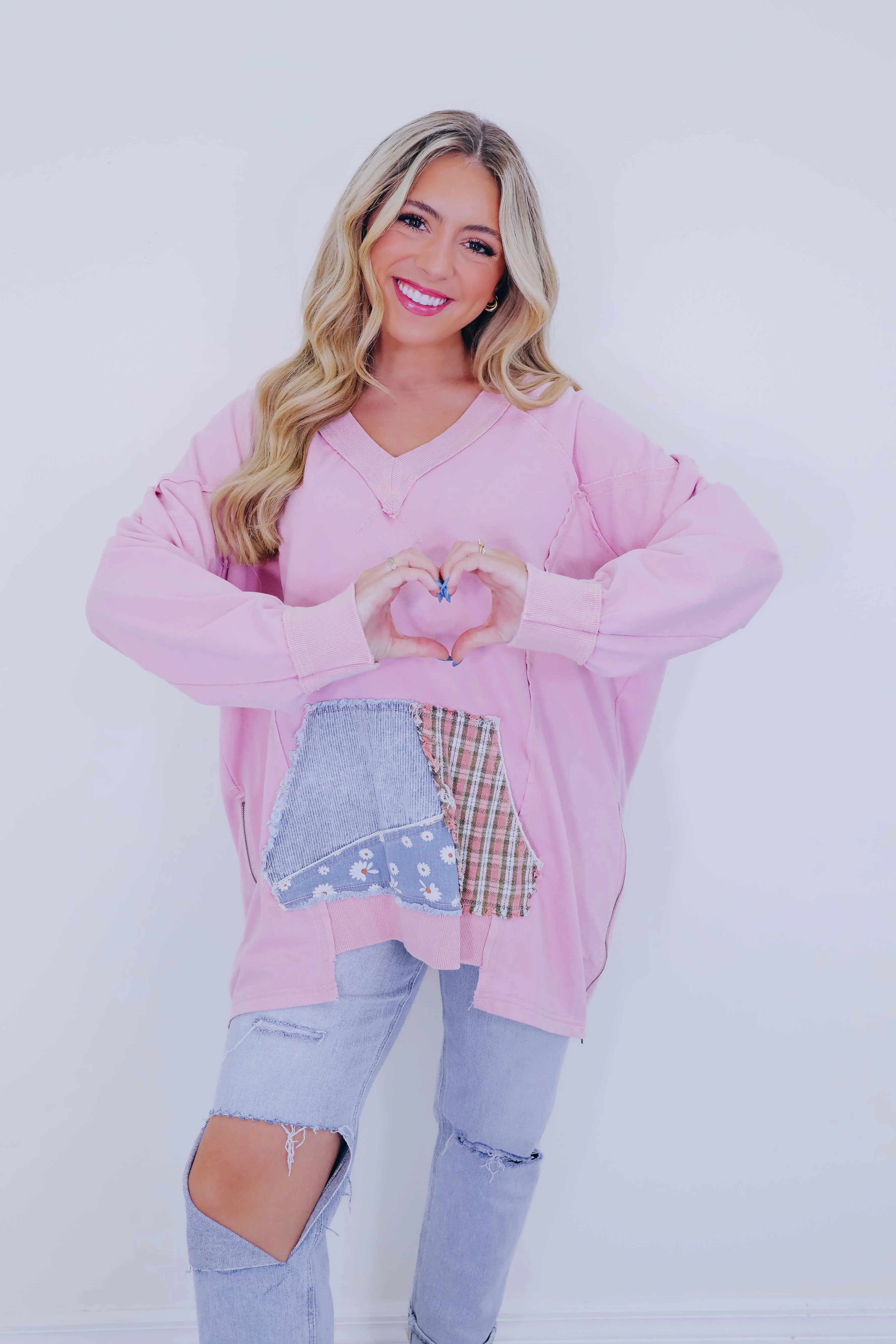 Shake It Up Star Patchwork Sweatshirt - 2 Colors