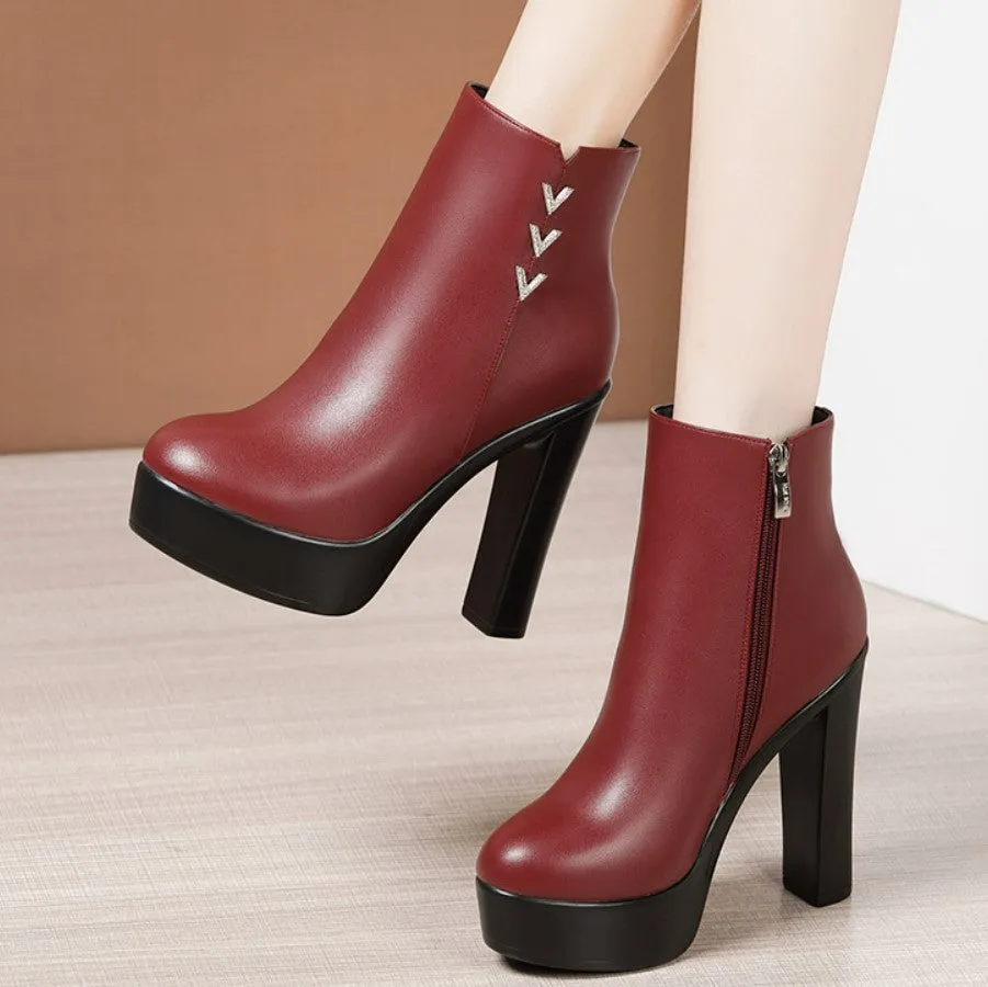 Small Platform High Heel Short Boots DS379