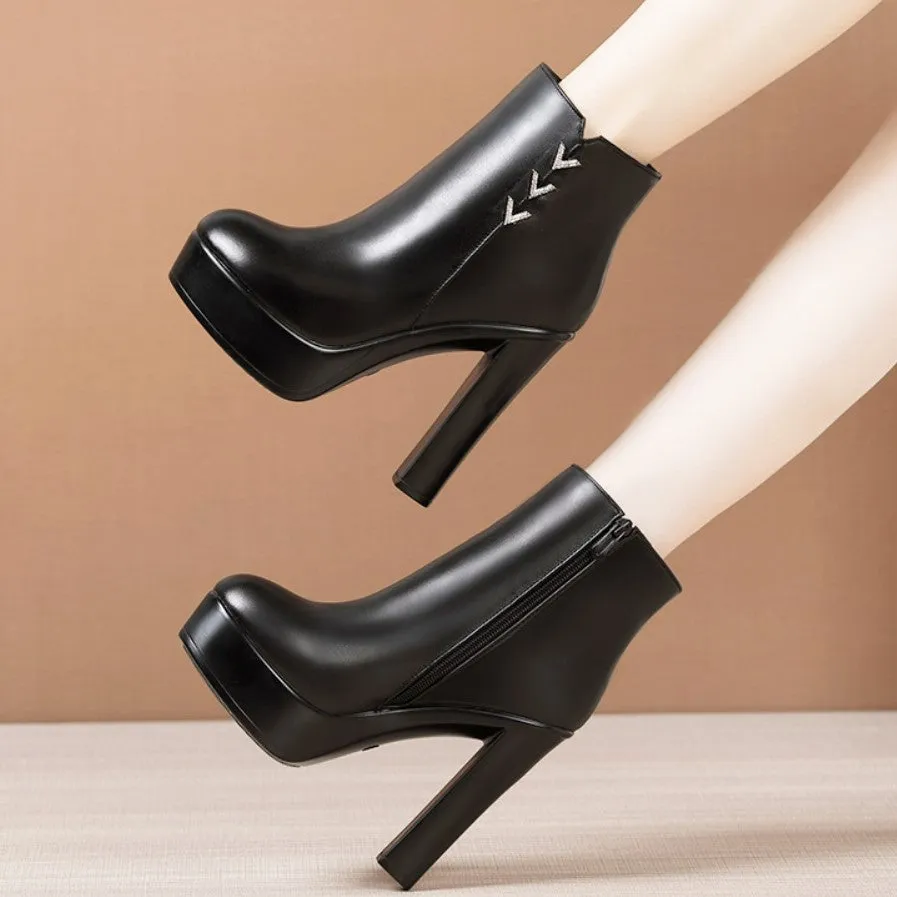 Small Platform High Heel Short Boots DS379
