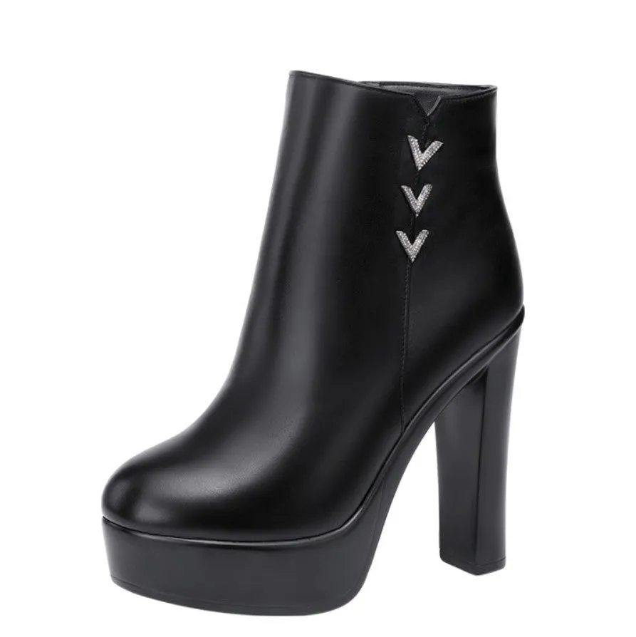 Small Platform High Heel Short Boots DS379