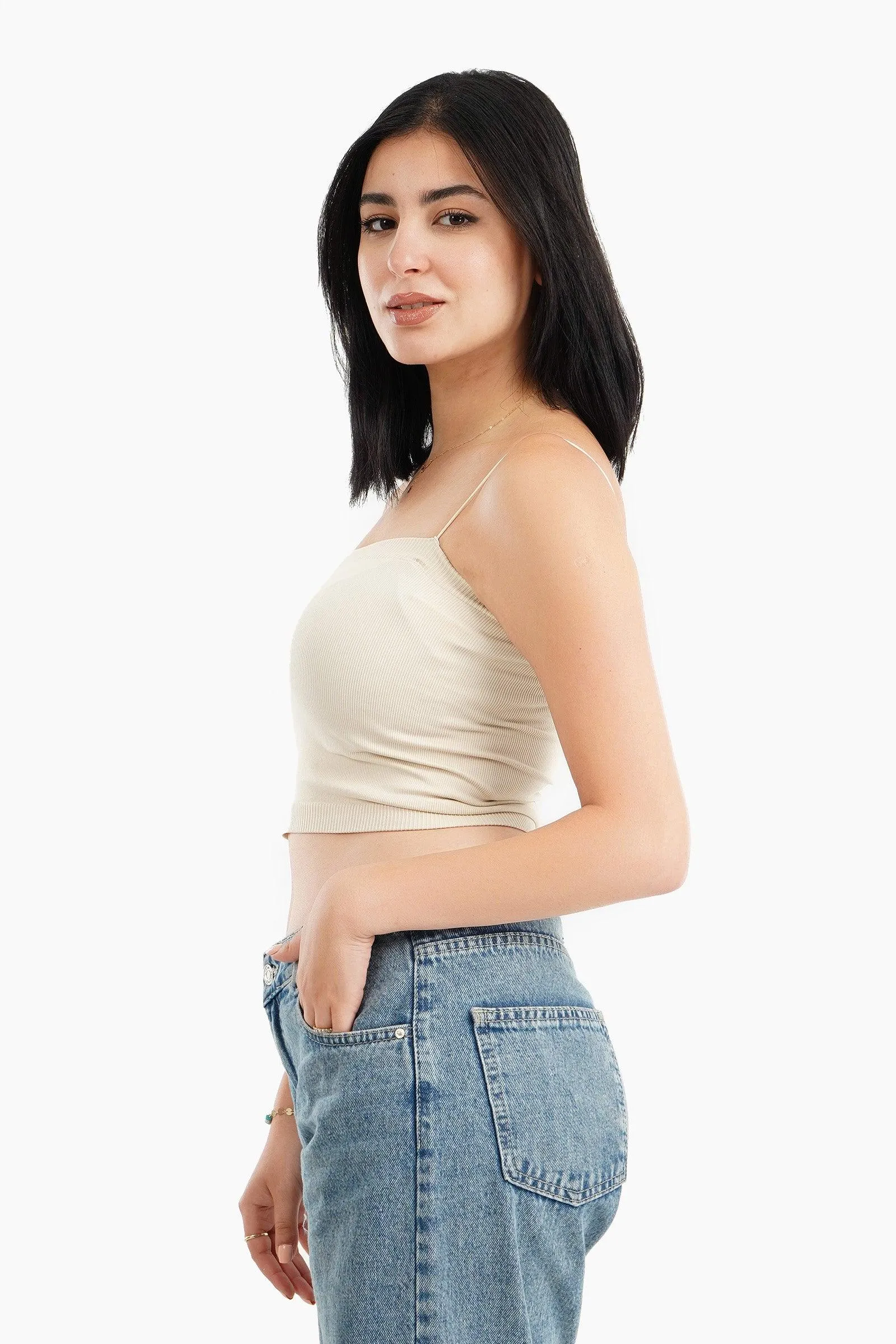 Spaghetti Straps Cropped Top