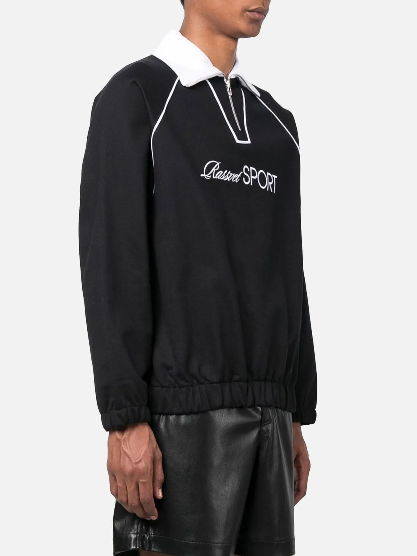 Sport Collared Sweatshirt - Black