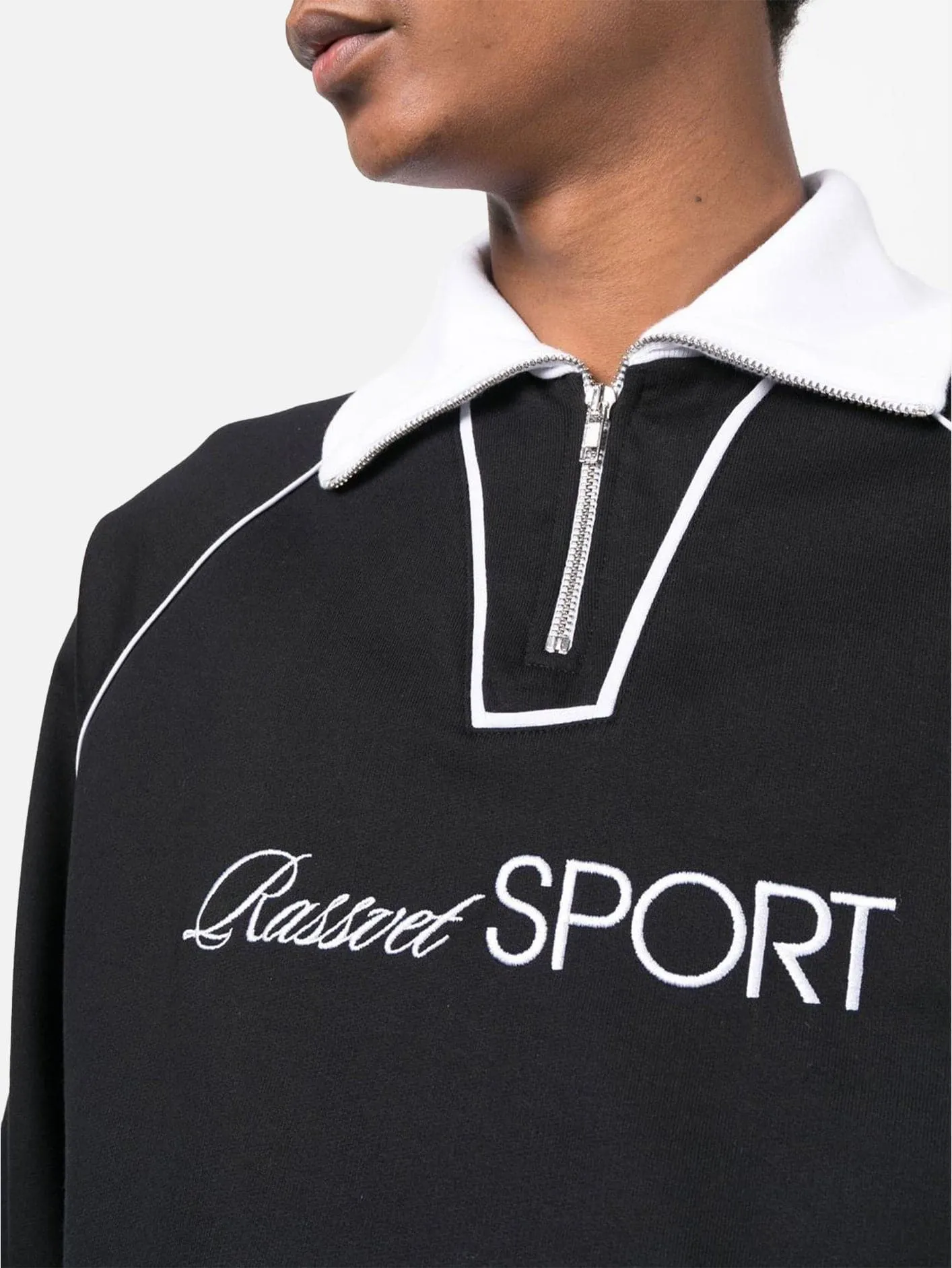 Sport Collared Sweatshirt - Black