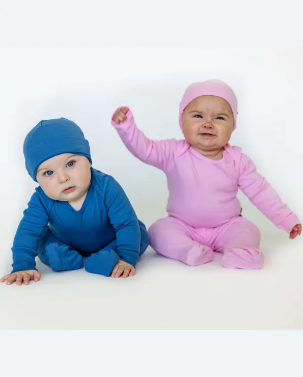 Super-Soft Organic Cotton Baby Rib Long Sleeve Lap Tee| Bright Light Pink