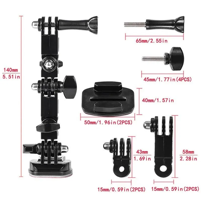 Support Gopro 360° pour Casque Moto – Fixation Rotative et Flexible