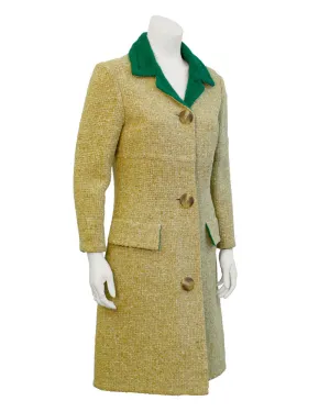 Tan Woven Wool Coat