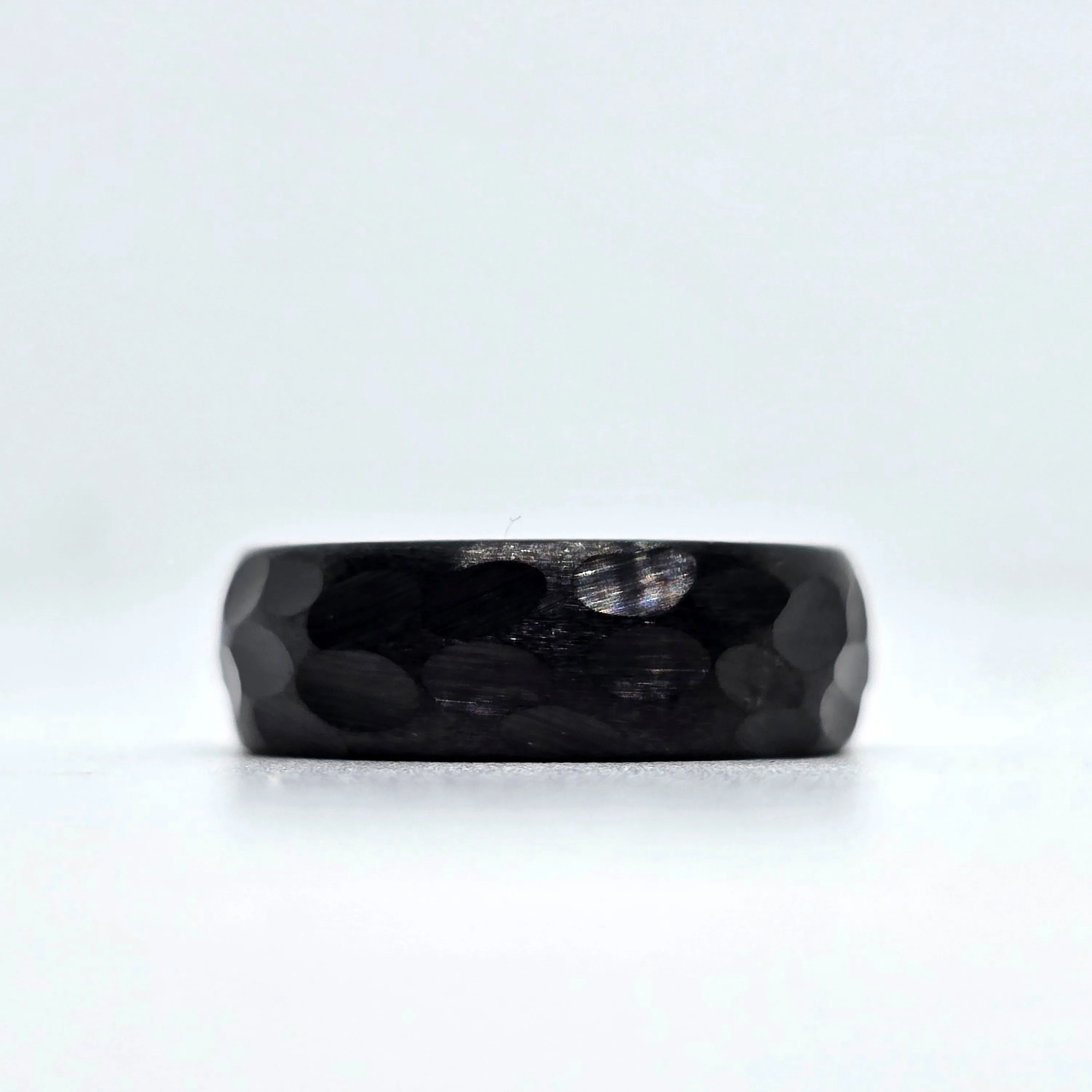 The Thing - Black Hammered tungsten Ring