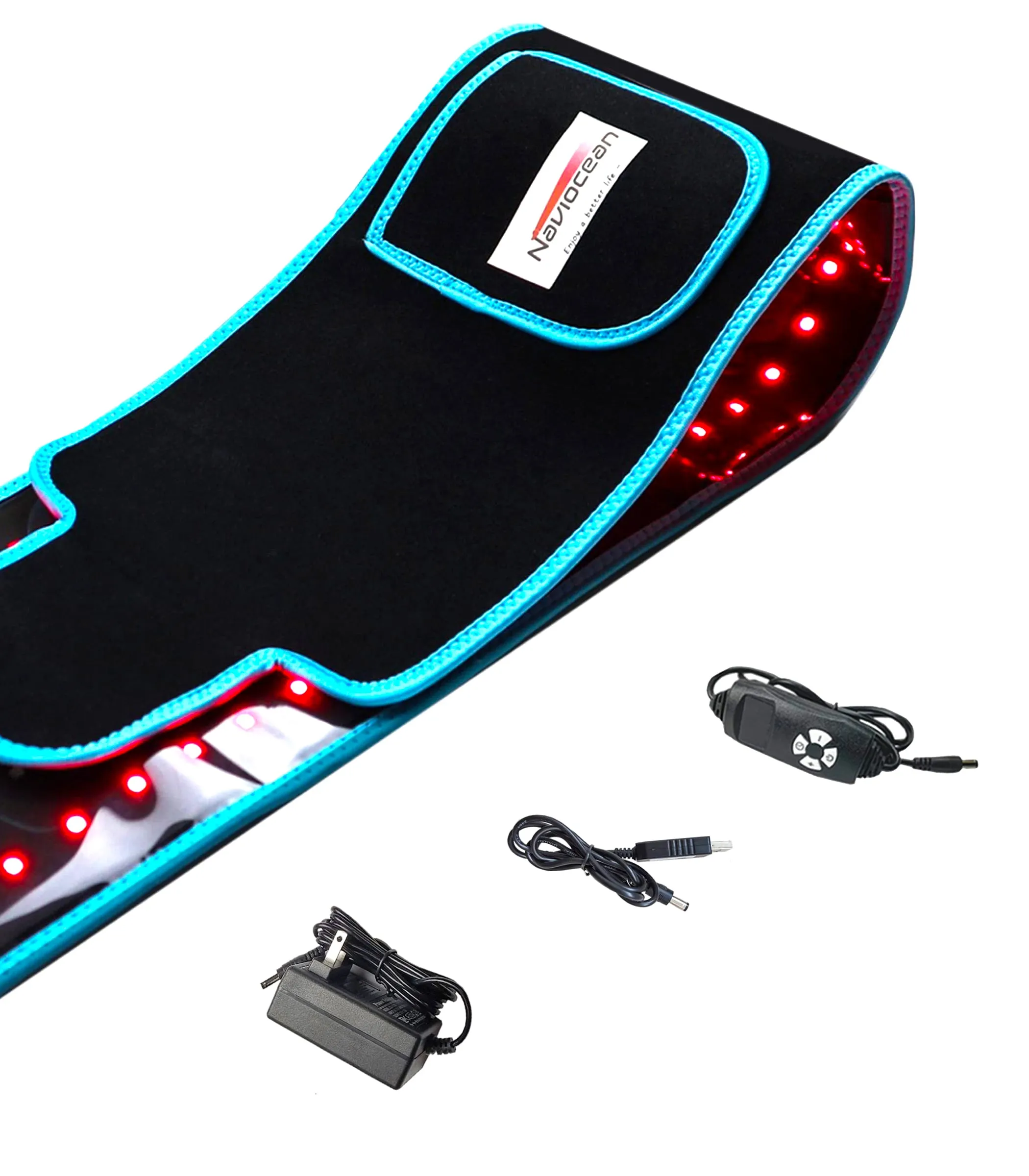 Theia Advanced Red Light Therapy Belt - 660nm:850nm Red Infrared LED, 105pcs 5050 SMD LED - Pain Relief, Fat Reduction, Body Contouring