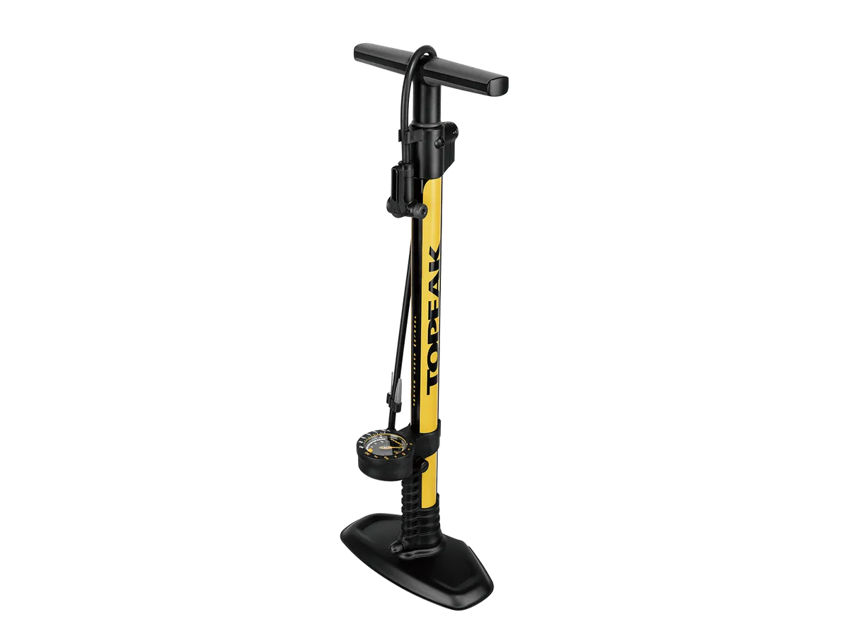 Topeak Floor Pump JoeBlow Sport 2Stage 2-stage swtich and pressure gauge, 160PSI/11 BAR 3" gauge, TwinHead DX5