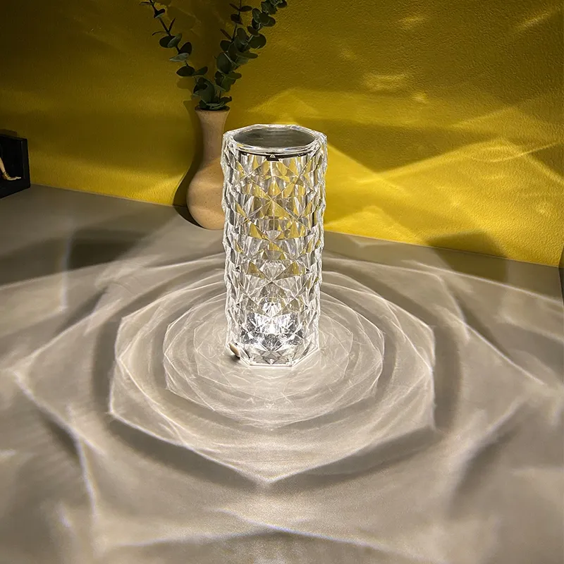USB Rosenschatten Kristalllampe