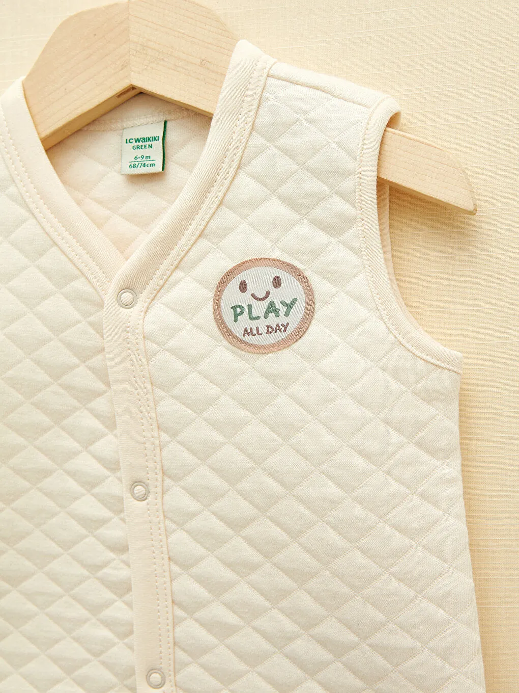 V-Neck Organic Cotton Baby Boy Vest