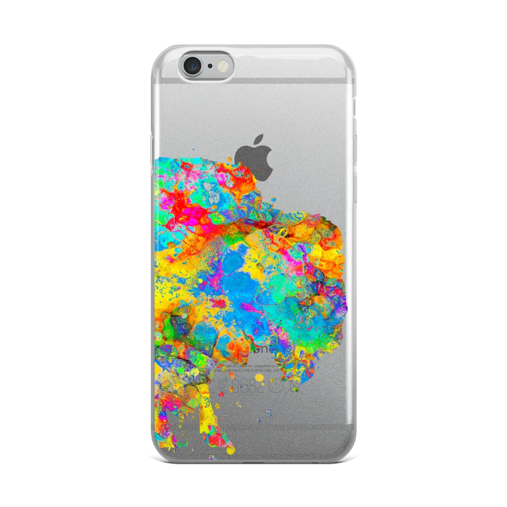 Watercolor Buffalo Clear iPhone Case