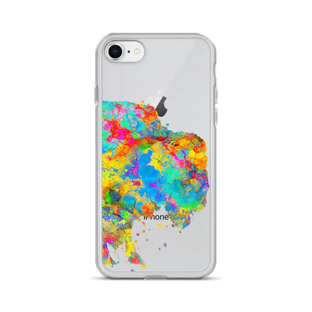 Watercolor Buffalo Clear iPhone Case