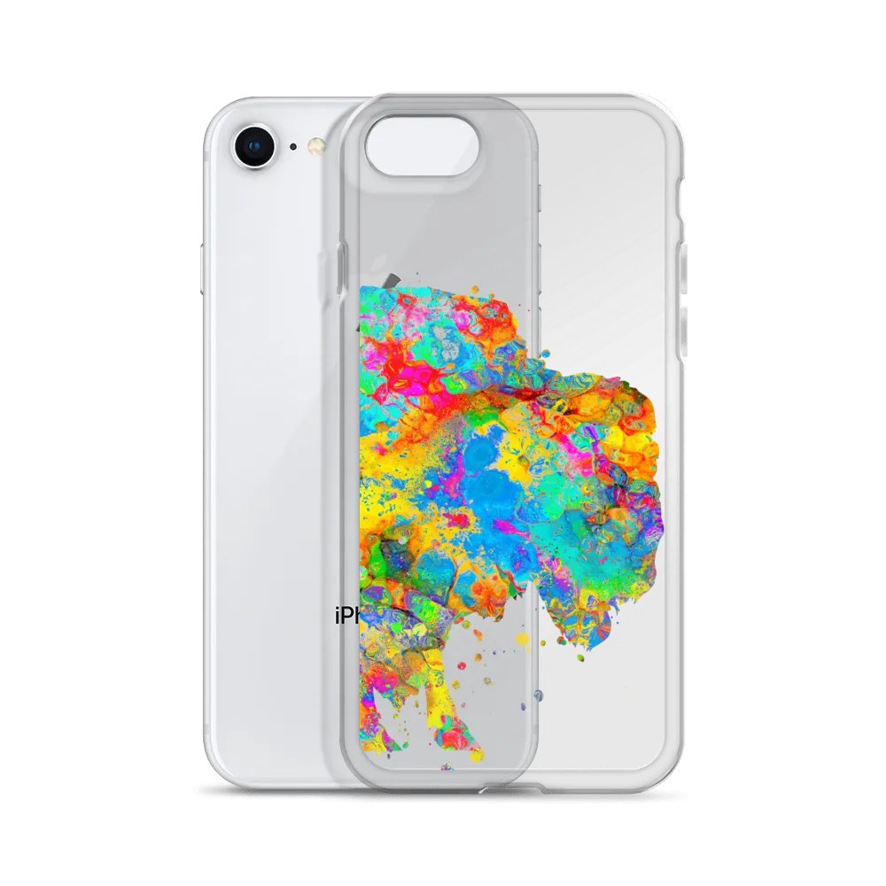 Watercolor Buffalo Clear iPhone Case