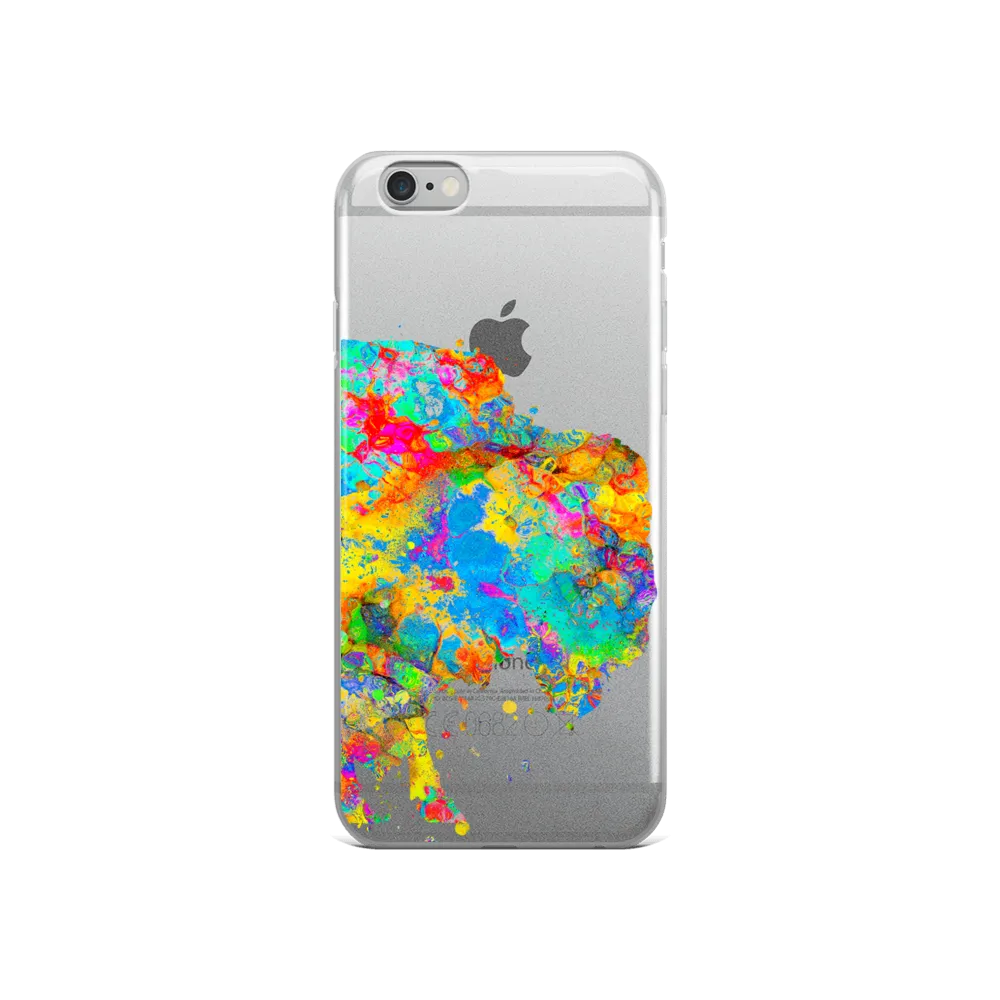 Watercolor Buffalo Clear iPhone Case