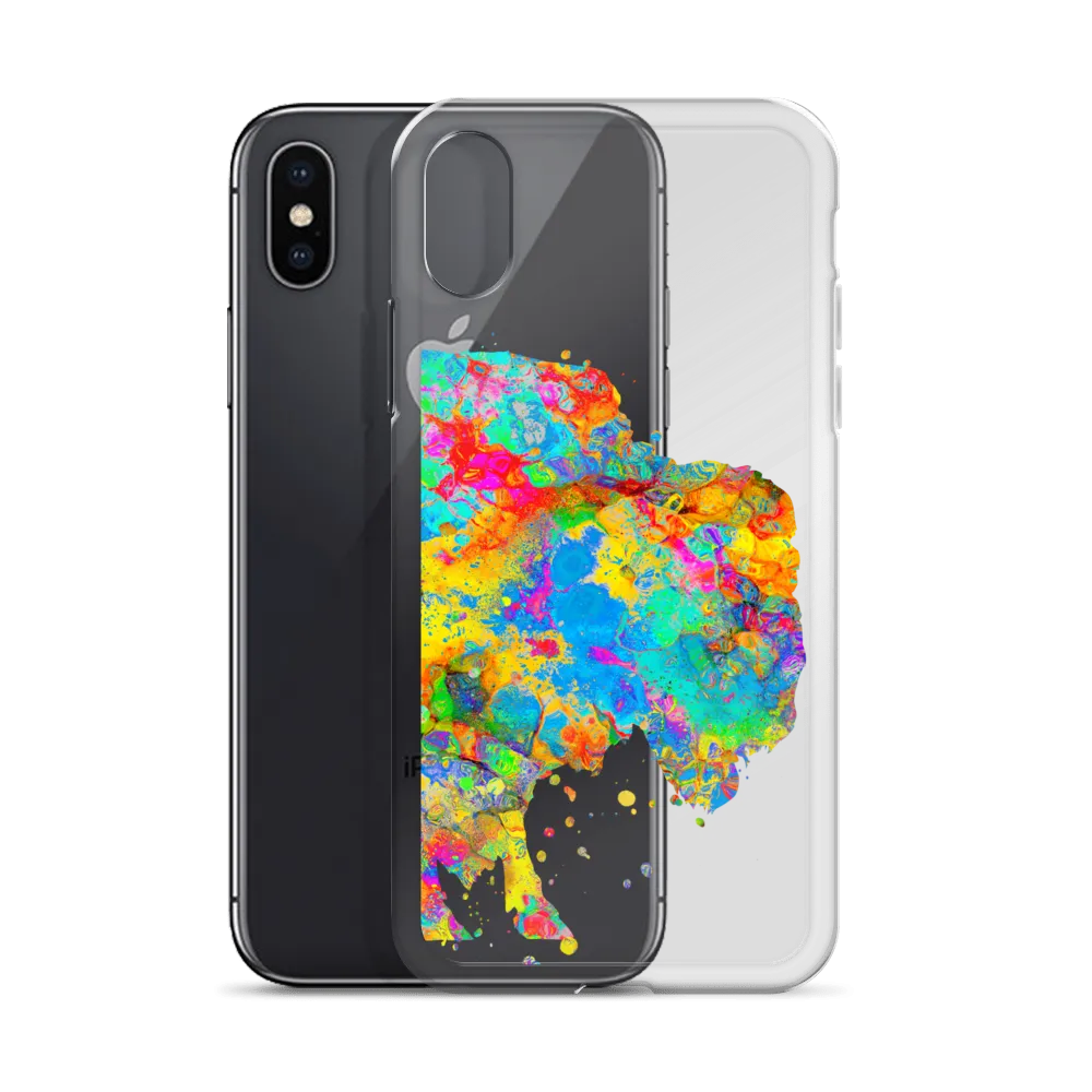 Watercolor Buffalo Clear iPhone Case