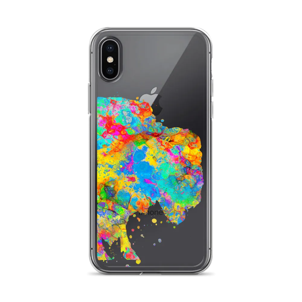 Watercolor Buffalo Clear iPhone Case