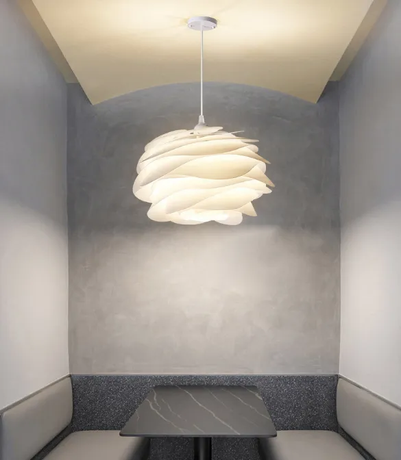 White Rose Pendant Light